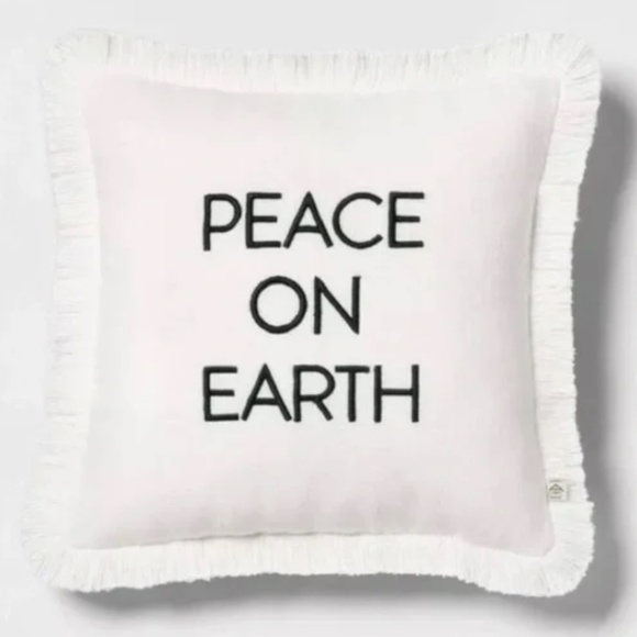 Hearth & Hand "Peace on Earth" Pillow - Picture 1 of 4